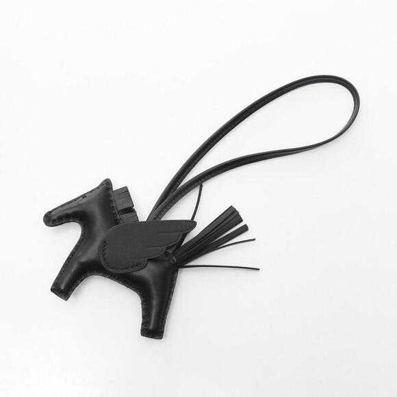 HERMES Black Leather Charm - Picture 1 of 6